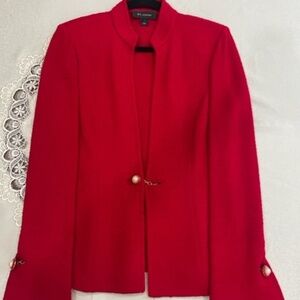 St John knit jacket , Size 4,  Red